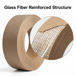 Sustainable Heavy-Duty Carton Sealing Tape, Reinforced Water-Activated Kraft Paper Tape for Warehouse Shipping, Secure <b>Packaging</b> - Product Image 2