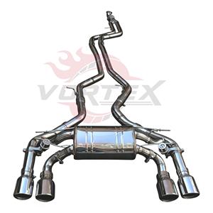 Vortex Stainless Steel Valved Catback <b>Exhaust</b> for BMW F87 M2 3.0T N55 2014-2018 with Quad Polished Silver Tailpipes - Product Image 1