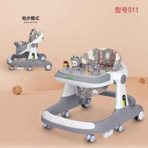 מכירה חמה ידידותית לסביבה נירוסטה מסגרת 20 ק "ג עומס תאורה מתקפלת & מוסיקה מתכווננת גלגלים תינוק מתכווננת - Product Image 5