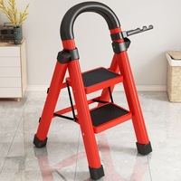 Petite échelle pliante en acier portable de 3 à 6 marches, échelle de qualité pour la maison, l'escalier et l'entrepôt
