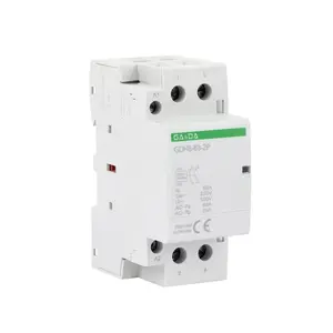 Contactor de CA 63a, 2 polos, voltaje de bobina 24v 110v 230v 50/60hz, contactor de CA montado en Riel din