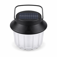 Lanterne de camping solaire LED JD-L904BR rechargeable Type-C, lampe de tente portable à suspendre, gradation à 5 niveaux, étanche IP44, 6000K