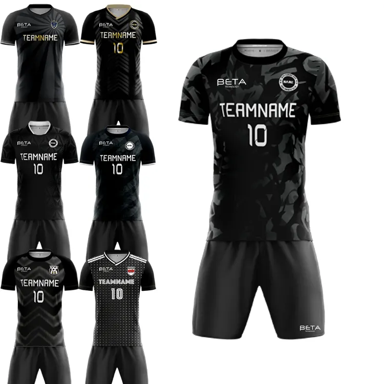 Gratis Prints $0 Voetbal Jersey Sublimatie Voetbalkleding Voor Heren Voetbalshirts Custom Voetbal Sportkleding Voetbal Team Uniform