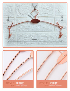 Colgador de Metal con Clip para Ropa Interior, Color Dorado, Plateado, Negro y Oro Rosa, para Exhibición de Lencería Sexy - Product Image 2