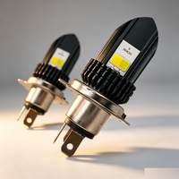 Ampoule LED H4 9003 HB2 pour phare de moto, 3000LM 6000K blanc xénon pour feux de route et de croisement