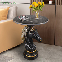 Décoration d'intérieur style nordique, têtes d'animaux (cheval, chien) pour table, accessoires de mobilier pour la maison et le bureau, ensemble cadeau, table basse, artisanat en résine
