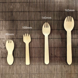 โรงงานขายส่งโดยตรง ช้อน ส้อม มีด ไม้แบบใช้แล้วทิ้ง เป็นมิตรกับสิ่งแวดล้อม - Product Image 2