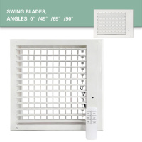 Aérateur électrique avec télécommande, volet oscillant multi-angles, montage au plafond, sans condensation, anti-jaunissement, taille personnalisée