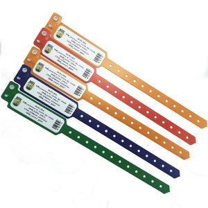使い捨てビニール製宗教患者用<span class=keywords><strong>ID</strong></span>リストバンド 防水・耐裂性・スナップロック式・熱転写印刷可能・カスタムロゴ入り・リサイクル可能 - Product Image 1