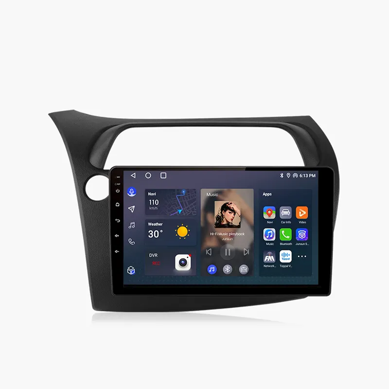 Junsun V1 Anh Cổ Không Dây Carplay Android Auto Car Đài Phát Thanh Đối Với Honda Civic Hatchback 2005-2011 Đa Phương Tiện 9 "Right-Hand Drive