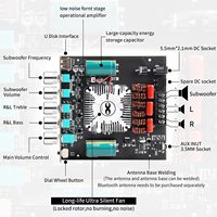 TDA7498E Bluetooth güç amplifikatörü kurulu Subwoofer 2.1 kanal 15V-36V ses güç amplifikatörü modülü