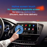 Adaptador Inalámbrico Fuallwin Portátil Mini USB de ABS+PC y Aleación de Aluminio, 5GHz WiFi Bluetooth Carplay con Control por Voz para iPhone Smart