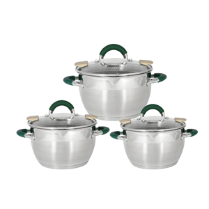 Ensemble de casseroles et poêles en acier inoxydable extensible 10 pièces, design nid d'abeille, poignées métalliques amovibles, compatible lave-vaisselle et four - Product Image 5