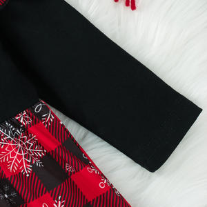 Robes de Noël à carreaux pour enfants, robes de Noël rouges pour bébés filles, prix bas, robe de Père Noël mignonne en gros - Product Image 4
