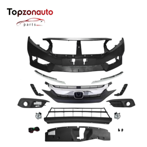 Topzonauto pour <span class=keywords><strong>Honda</strong></span> <span class=keywords><strong>Civic</strong></span> Sport Type R 2016-2021 71101-TGH-A00ZA 04711-TGH-A00 Pare-chocs de voiture de qualité OEM en PP style usine pour mise à niveau - Product Image 1