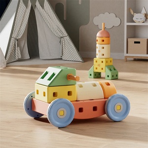 Blocs de construction géants souples DIY pour tout-petits, puzzle de voiture multifonctionnel, grandes pièces à empiler, jouets éducatifs interactifs - Product Image 4