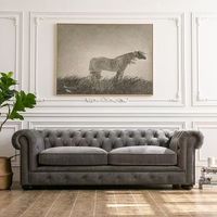 Hochwertiges Amerikanisches Retro-Sofa in Schokoladenbraun, Chesterfield-Stil, Echtes Leder, Modernes Ecksofa, 3-Sitzer, Umweltfreundlich, für Wohnzimmer