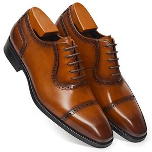 Chaussures de bureau italiennes haut de gamme pour hommes, chaussures Oxford en <span class=keywords><strong>cuir</strong></span> noir et <span class=keywords><strong>marron</strong></span>, chaussures pour hommes, Zapatos Para Hombres, chaussures de mariage de haute qualité pour hommes - Product Image 6