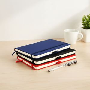 Gift A4 A5 A6 Embossed Logo Leather Notebook Promotional Customized Inner Page Binding Elastic Strap Notebook for School - Product Image 4