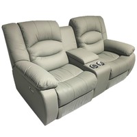Modernes Heimkino Single Multifunktion ales elektrisches Sofa Top Layer Rindsleder Echtes Leder Holz Direct Factory Sale Space
