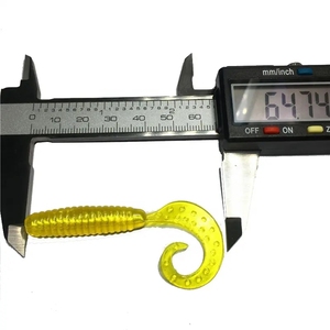 เหยื่อตกปลาแบบนิ่ม 10 ชิ้น/ถุง น้ำหนัก 2.4 กรัม ยาว 6.5 ซม. เหยื่อตกปลาปลากะพง <span class=keywords><strong>หนอน</strong></span>ยางหางเดี่ยว พร้อมเม็ดบีนดรอนโก - Product Image 6