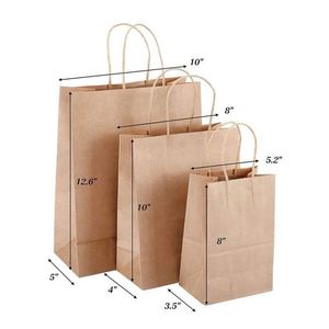 Bolsas de Compra Personalizadas de Papel Kraft Marrón - Product Image 2
