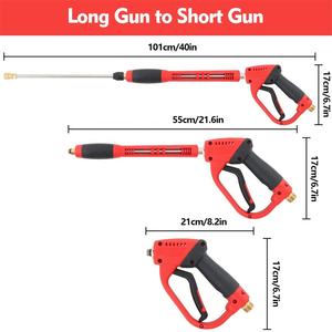 Pistolet <span class=keywords><strong>de</strong></span> nettoyage <span class=keywords><strong>haute</strong></span> <span class=keywords><strong>pression</strong></span> 5000 PSI, <span class=keywords><strong>lance</strong></span> d'extension pour <span class=keywords><strong>nettoyeur</strong></span> <span class=keywords><strong>haute</strong></span> <span class=keywords><strong>pression</strong></span>, pistolet pulvérisateur, 5 buses, <span class=keywords><strong>nettoyeur</strong></span> <span class=keywords><strong>de</strong></span> vitres - Product Image 2