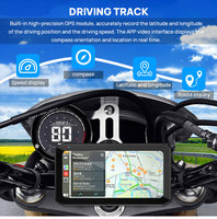 Écran CarPlay sans fil de 6,25 pouces pour moto, GPS étanche avec 2 caméras HD, DVR, TPMS, BSD, radar de recul T7