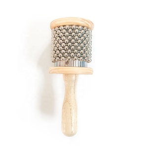 Cabasa <span class=keywords><strong>de</strong></span> Madera con Cadena <span class=keywords><strong>de</strong></span> Cuentas Metálicas y Cilindro, Instrumento <span class=keywords><strong>de</strong></span> Percusión para Bandas Escolares, Tamaño Mediano - Product Image 2