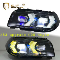 Feux avant SJC Auto Part pour BMW X3 E83 2004-2008, ensemble de phares, mise à niveau de l'apparence G05, lentille LED modifiée, phare LED complet, lampe LED