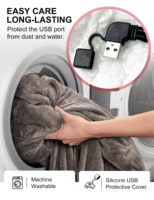 Tragbare Deckenjacke mit USB-Heizung, Kapuzendecke, TV-Decke, Heiz-Hoodie für Erwachsene, Sofa-Wärmedecke