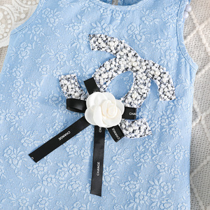 Summer Light Luxury <b>Small</b> Fragrant Style Sleeveless Dress With Three-dimensional Flowers and Fresh Western Style Skirt - Product Image 5