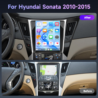 Autoradio Podofo 9,7'' pour Hyundai Sonata 2010-2015, écran vertical, 4+64G, CarPlay sans fil, Android Auto pour Tesla, WiFi, GPS OEM