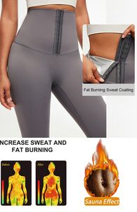 Letter Pattern Fat Burning Shaper Wear High Yoga Sauna Pants Waist Trainer <b>Corset</b> Compression Tight Slim Trimmer <b>Leggings</b> - Product Image 2
