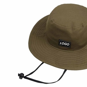 <strong>Custom</strong> Logo Embroidery Patch Cotton Twill Sun <strong>Hats</strong> With Chin Strap Hiking Safari Sporty Blank Printed Waterproof <strong>Bucket</strong> <strong>Hats</strong> - Product Image 4