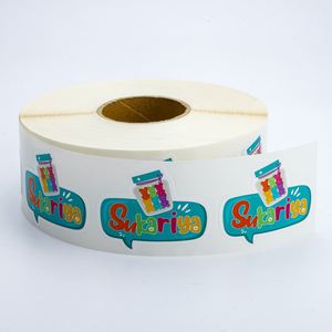 Autocollants adhésifs découpés sur mesure Sukariya, imperméables, écologiques, réutilisables, en rouleau PET pour contenants alimentaires, forme irrégulière - Product Image 4