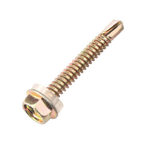 Tornillo autorroscante hexagonal externo Dimi, métrico, clase 8.8, de acero al carbono, cabeza cuadrada, para chapa metálica, techos y placas angulares. - Product Image 1