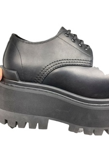 Chaussures habillées en cuir véritable pour hommes, noires, à lacets, plateforme, tendance et élégantes, rehaussantes - Product Image 6