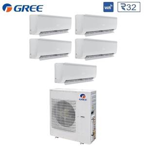 Gree Penta Split INVERTER เครื่องปรับอากาศ Bora PLUS SERIES 9 + 12 + 12 + 12 + 12 + 12 + 12กับ gwhd (42)NK6LO R-32 Wi-Fi อุปกรณ์เสริม9000 + 12000 + 12000 - Product Image 1