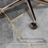 Tapis de sol rond minimaliste moderne en cuir PU antidérapant pour chaise de bureau, chaise d'ordinateur, roulettes pivotantes, lavable à l'eau