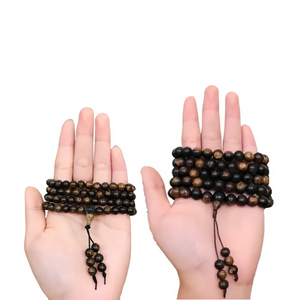 Gran oferta Vietnam fragancia madera pulsera pareja Agarwood 108 cuentas estiramiento moda pulsera joyería hecha a mano - Product Image 5
