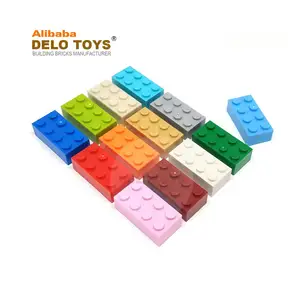 델로 장난감 (29 색) 아이들을위한 DIY 부품 블록 2*4 플라스틱 빌딩 블록 벽돌 2x4 (NO.3001)