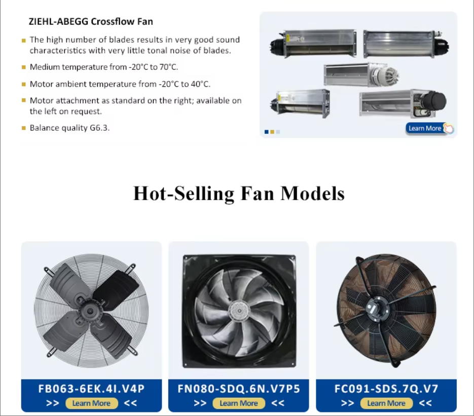 Ziehl-Abegg Centrifugal Cooling Fans GR56C-ZID.GL.CR | 16000m³/h