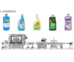 100ml 250ml 750ml 1L otomatik şampuan sıvı deterjan şişesi dolum kapaklama etiketleme makinesi hattı