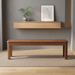 Modern Wood <b>Bench</b> Solid Wood Legs Minimalist Design Living Room Furniture Durable Home Use - Product Image 1