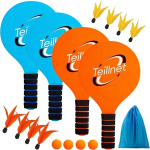 TEILLNET Juego <span class=keywords><strong>de</strong></span> Raquetas <span class=keywords><strong>de</strong></span> Playa, 4 Raquetas, Juguetes Deportivos <span class=keywords><strong>para</strong></span> Interiores y Exteriores, Unisex, Edades <span class=keywords><strong>de</strong></span> 0 a 24 Meses, Regalos <span class=keywords><strong>para</strong></span> Cestas <span class=keywords><strong>de</strong></span> Pascua - Product Image 1