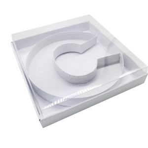 Boîte de présentation en carton en forme de lettre de l'alphabet avec fenêtre transparente pour charcuterie - Product Image 2