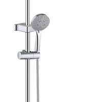 Robinet de Douche Mural Moderne Poli et Durable avec Jet Pluie Doux, Cartouche en Laiton, Mitigeur Eau Chaude et Froide pour Hôtels et Villas
