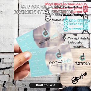 Tarjetas de Visita Transparentes de PVC Personalizadas de la Marca CLF - Estampado en Caliente y Serigrafía con Relieve para Diseño de Etiquetas de Lujo - Product Image 2
