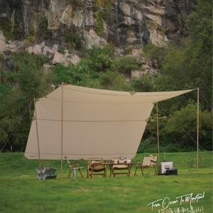 Aluminum Alloy Tarpaulin <b>Tent</b> Support Poles 28mm Diameter Wood Grain 4 Sections 240cm Length - Product Image 4